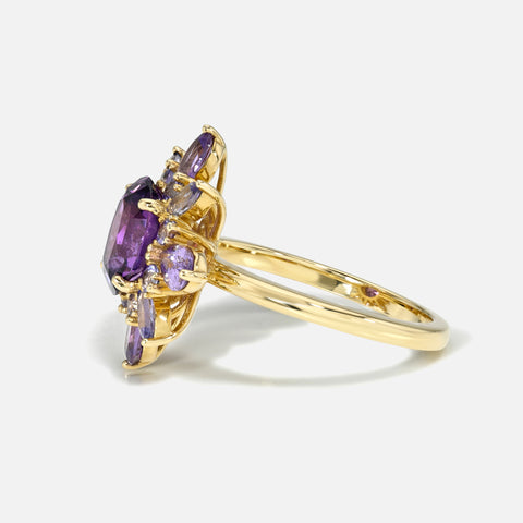 Gemstone Flower Ring