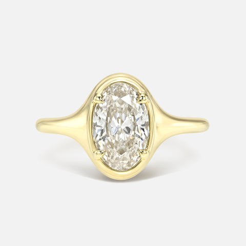 Oval Skinny Signet Ring