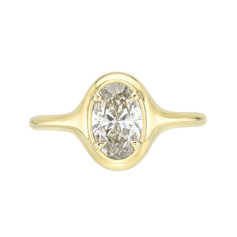 Oval Skinny Signet Ring