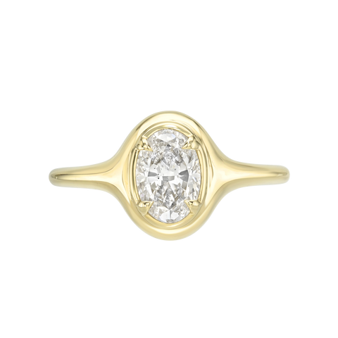 Oval Skinny Signet Ring
