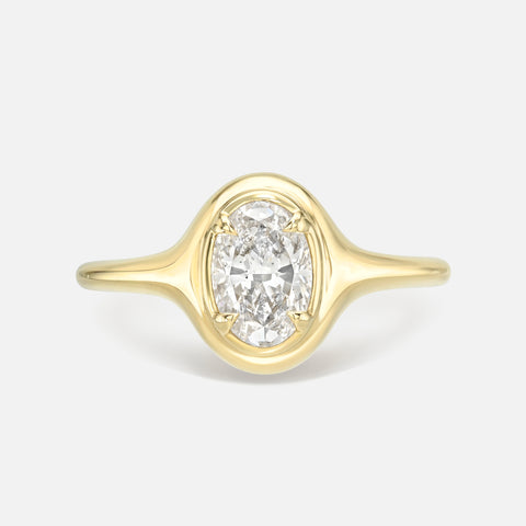 Oval Skinny Signet Ring