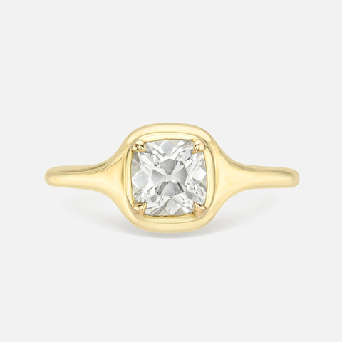 Cushion Skinny Signet Ring