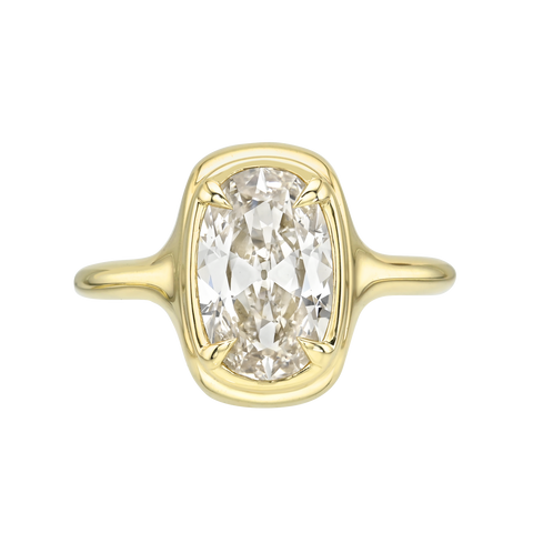 Oval Skinny Signet Ring