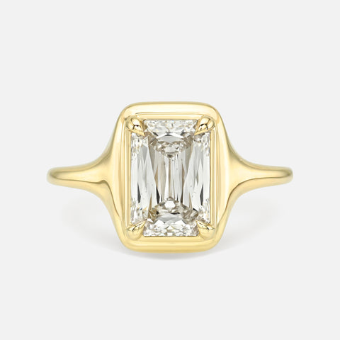 Scissor Cut Skinny Signet Ring