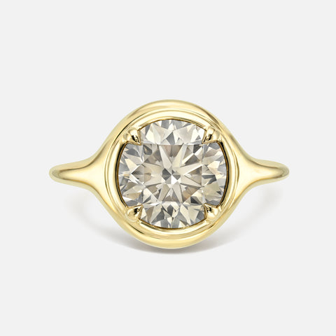 Round Skinny Signet Ring
