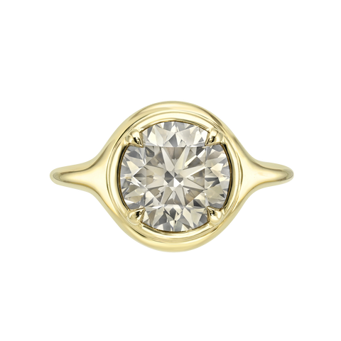 Round Skinny Signet Ring