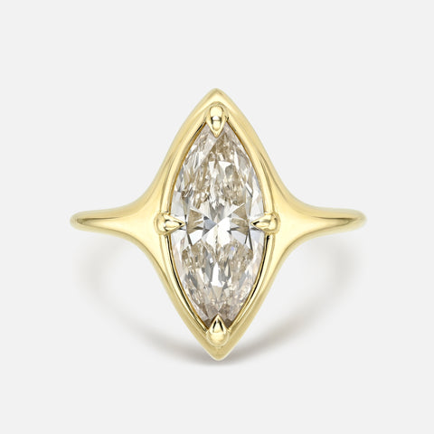 Marquise Skinny Signet Ring