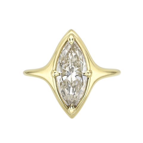 Marquise Skinny Signet Ring