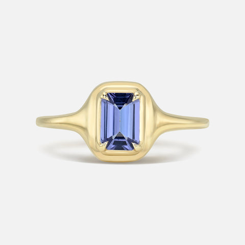 Gemstone Mini Skinny Signet Ring