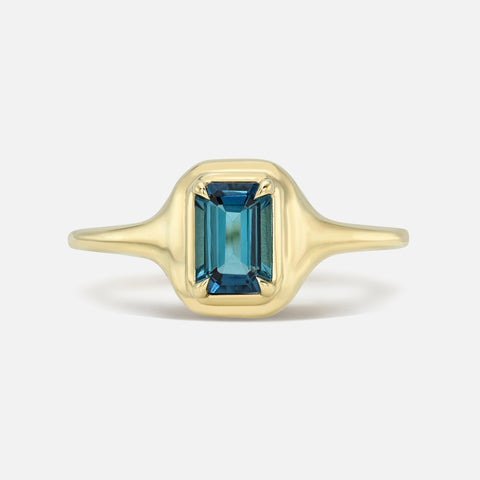 Gemstone Mini Skinny Signet Ring
