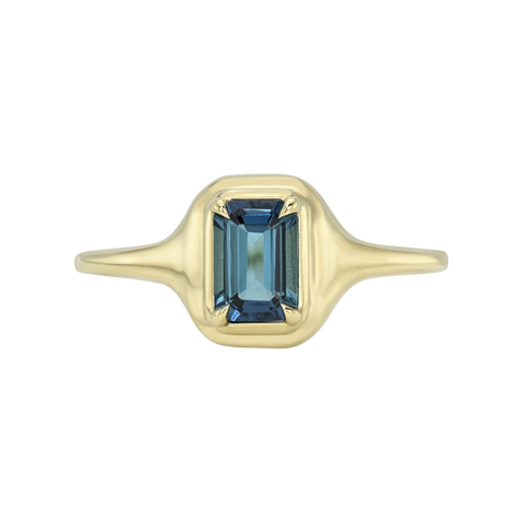Gemstone Mini Skinny Signet Ring