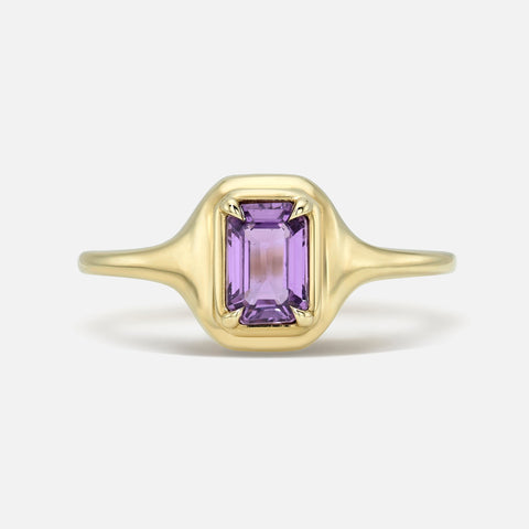 Gemstone Mini Skinny Signet Ring