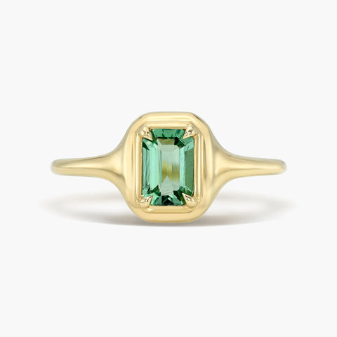 Gemstone Mini Skinny Signet Ring