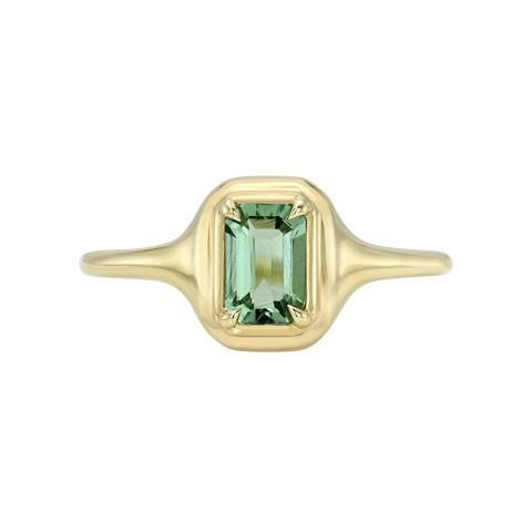 Gemstone Mini Skinny Signet Ring
