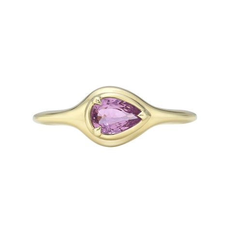 Gemstone Mini Skinny Signet Ring