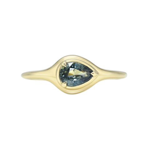 Gemstone Mini Skinny Signet Ring