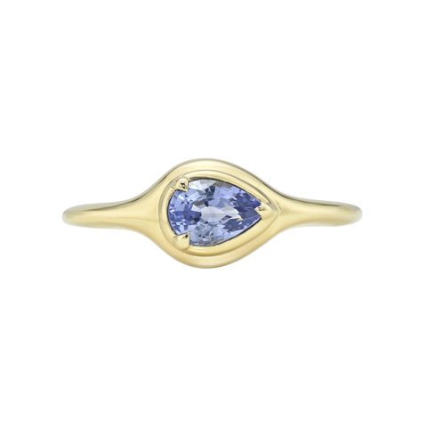 Gemstone Mini Skinny Signet Ring
