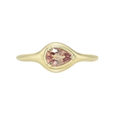 Gemstone Mini Skinny Signet Ring