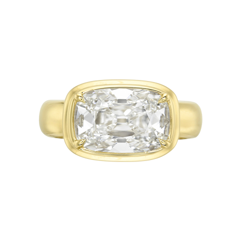 Old Mine Chunky Framed Solitaire Ring