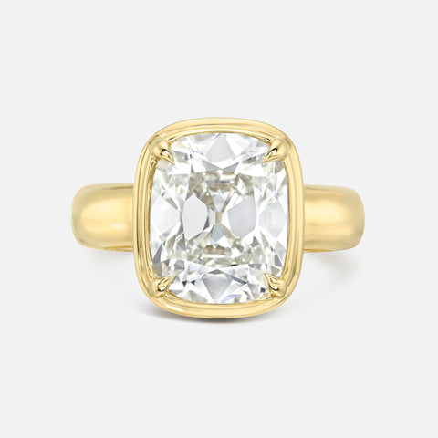 Old Mine Chunky Framed Solitaire Ring