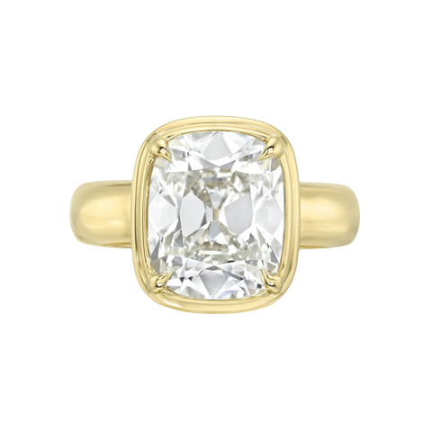 Old Mine Chunky Framed Solitaire Ring