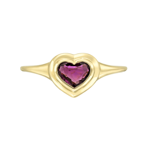 Gemstone Mini Skinny Signet Ring