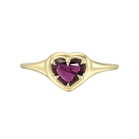 Gemstone Mini Skinny Signet Ring