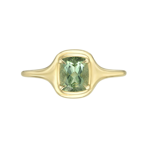 Gemstone Mini Skinny Signet Ring
