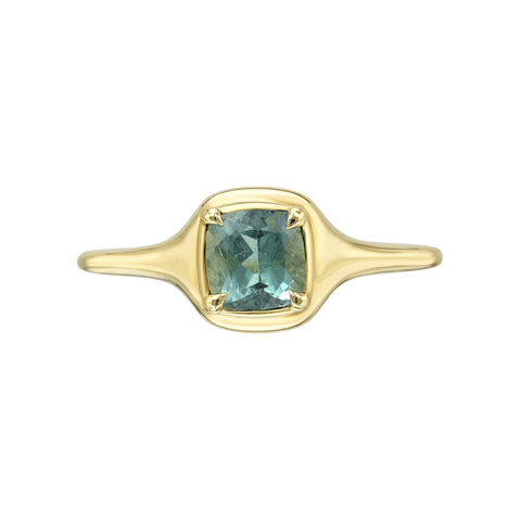 Gemstone Mini Skinny Signet Ring