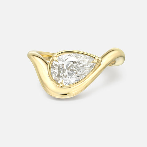 Pear Swoop Ring