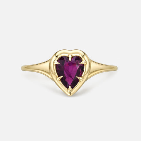 Gemstone Mini Skinny Signet Ring