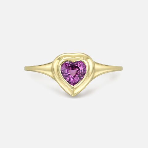 Gemstone Mini Skinny Signet Ring