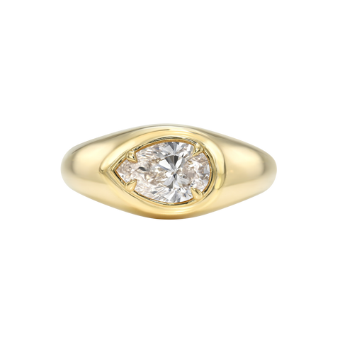 Pear Signet Ring