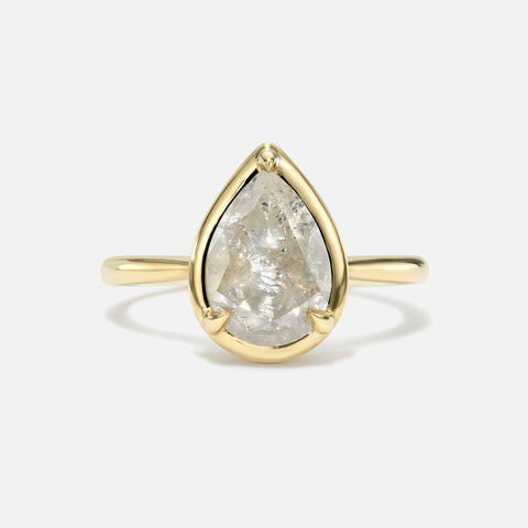 Pear Solitaire Ring