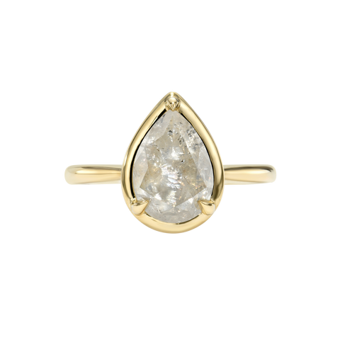Pear Solitaire Ring