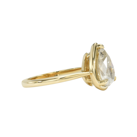 Pear Solitaire Ring