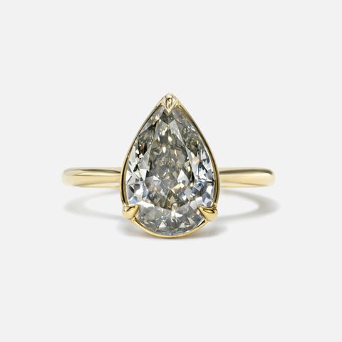 Pear Solitaire Ring