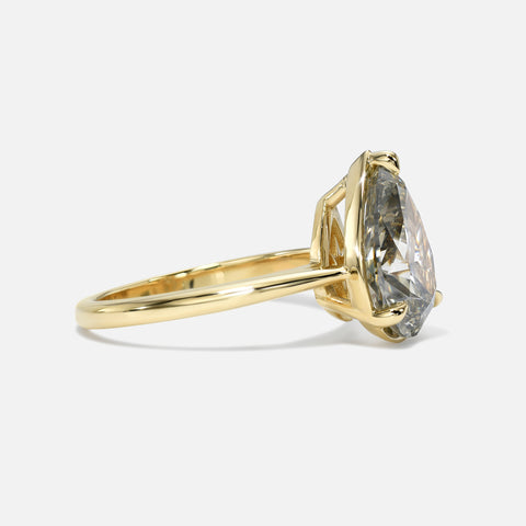 Pear Solitaire Ring