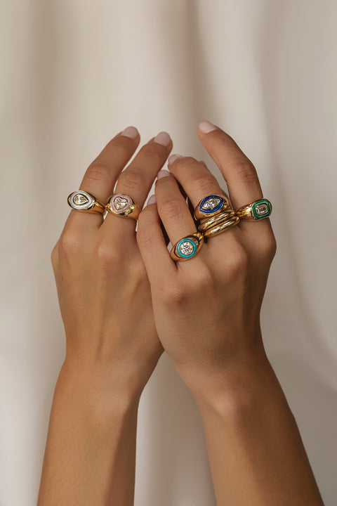 Bubble Inlay Ring