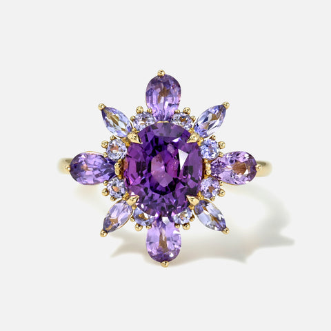 Gemstone Flower Ring