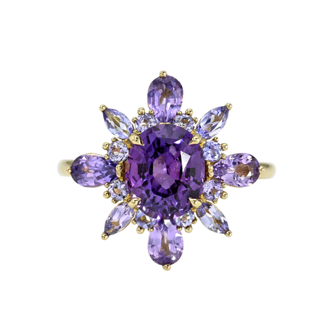 Gemstone Flower Ring