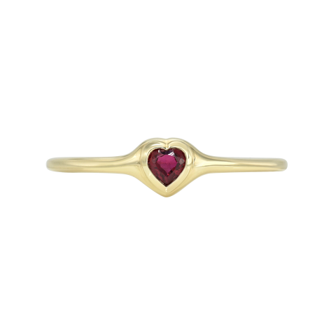 Gemstone Mini Skinny Signet Ring