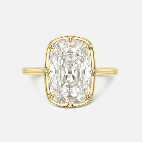 Old Mine Prong Set Solitaire Ring