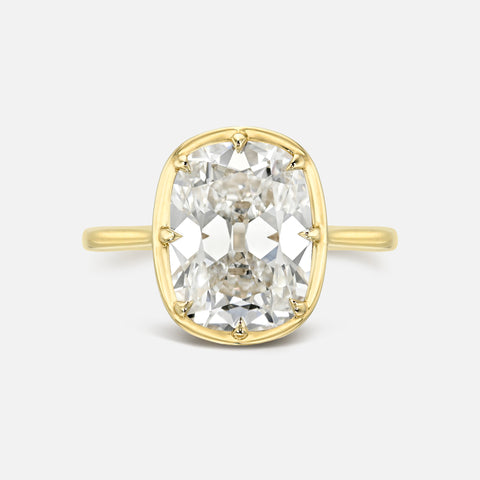 Old Mine Prong Set Solitaire Ring