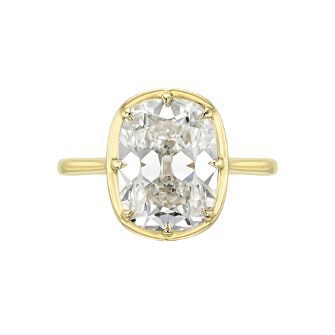 Old Mine Prong Set Solitaire Ring