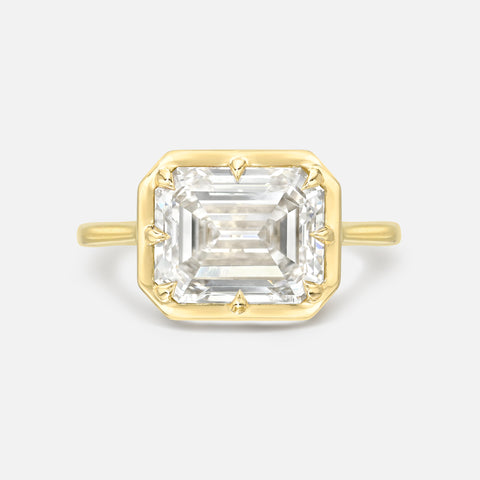Emerald Cut Prong Set Solitaire Ring