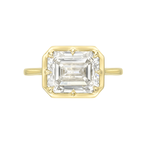 Emerald Cut Prong Set Solitaire Ring