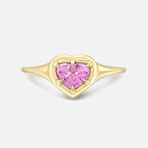 Gemstone Mini Skinny Signet Ring