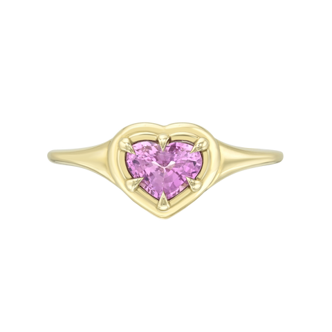 Gemstone Mini Skinny Signet Ring