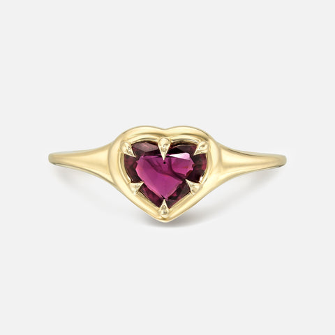 Gemstone Mini Skinny Signet Ring